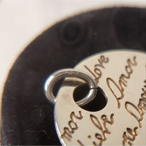 silver coin love language pendant - Picture 3 of 8